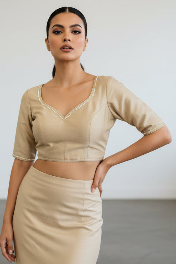 Flashline Designer Vichitra Silk Blouse