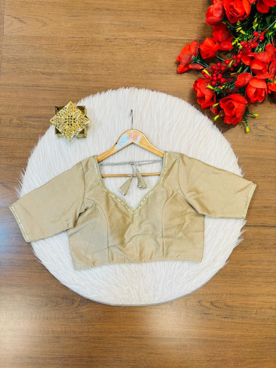 Flashline Designer Vichitra Silk Blouse