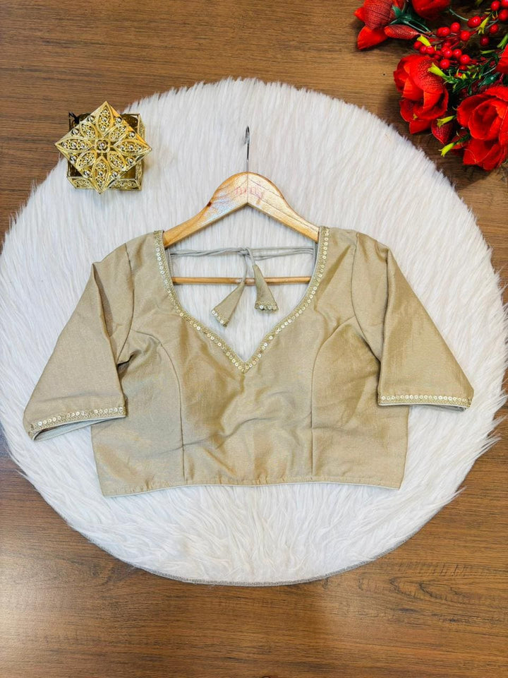 Flashline Designer Vichitra Silk Blouse