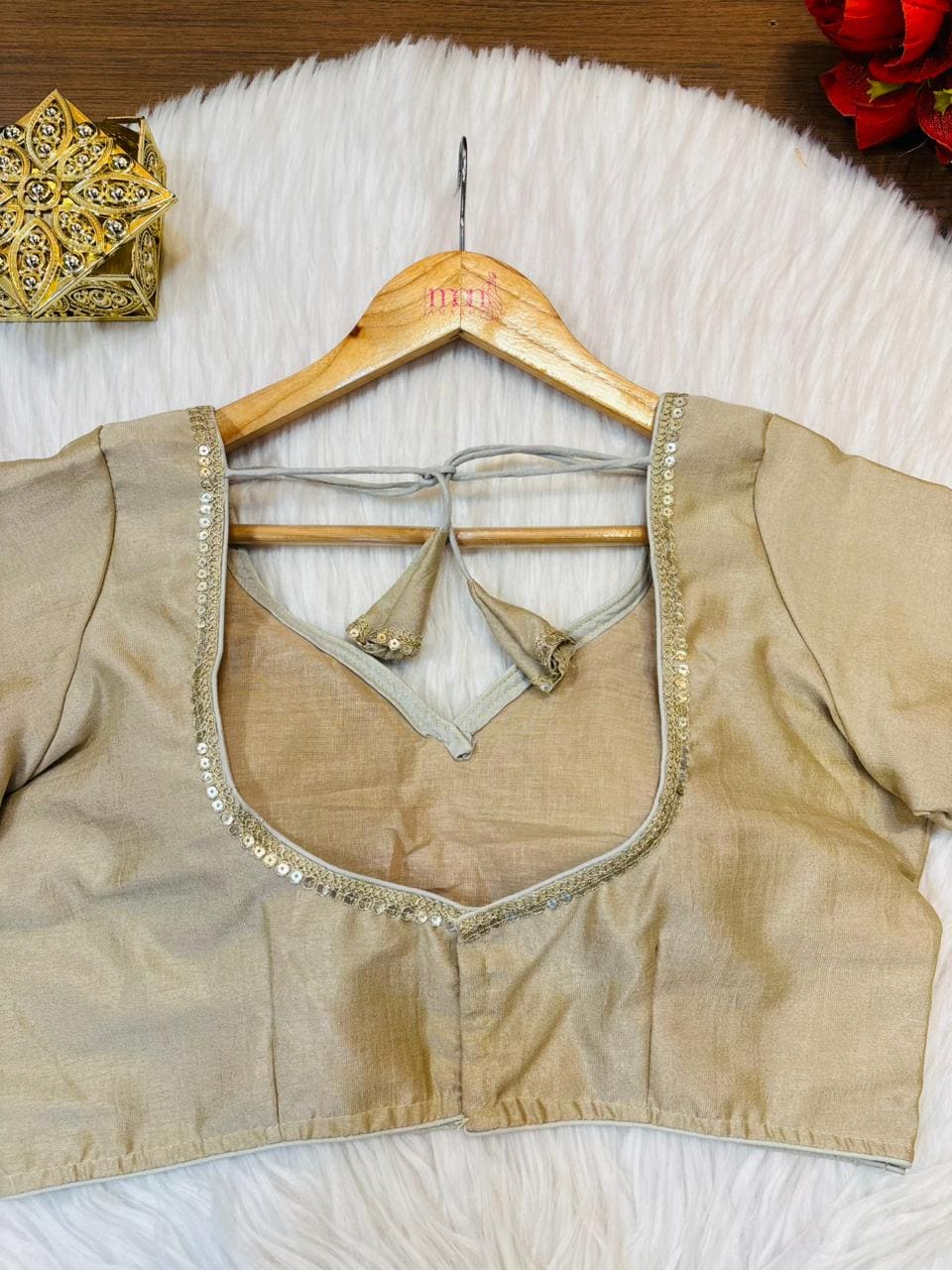 Flashline Designer Vichitra Silk Blouse