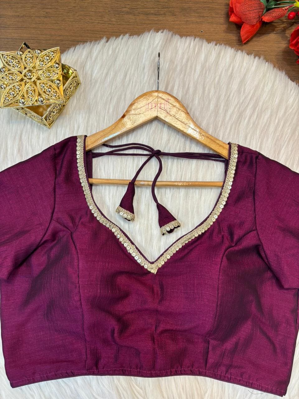 Flashline Designer Vichitra Silk Blouse