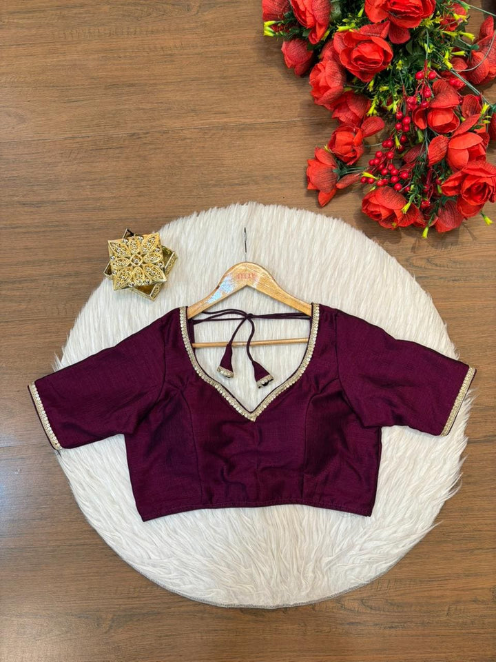 Flashline Designer Vichitra Silk Blouse