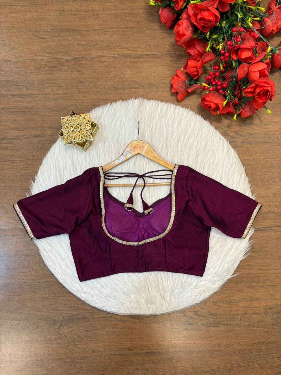 Flashline Designer Vichitra Silk Blouse