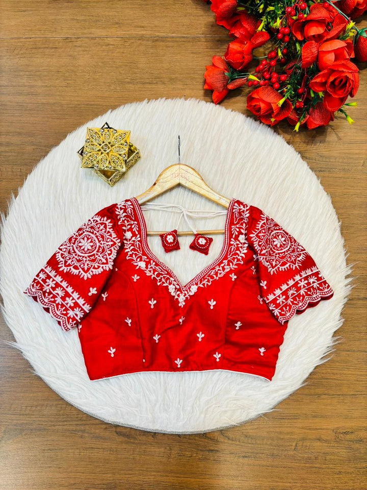 Disco Dust Designer Vichitra Silk Blouse