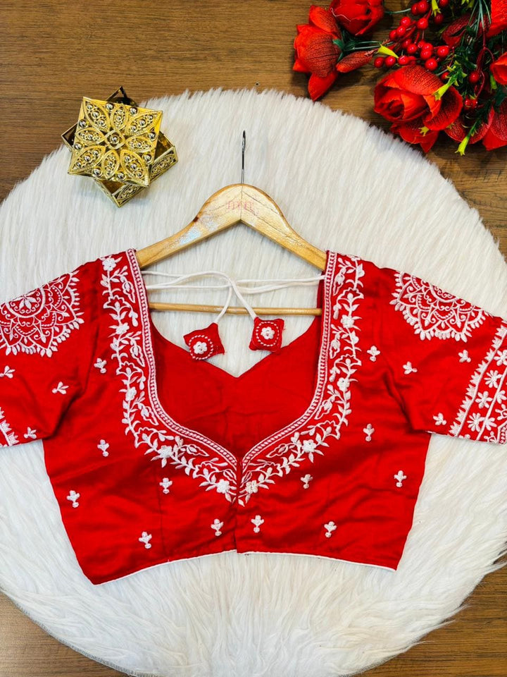 Disco Dust Designer Vichitra Silk Blouse