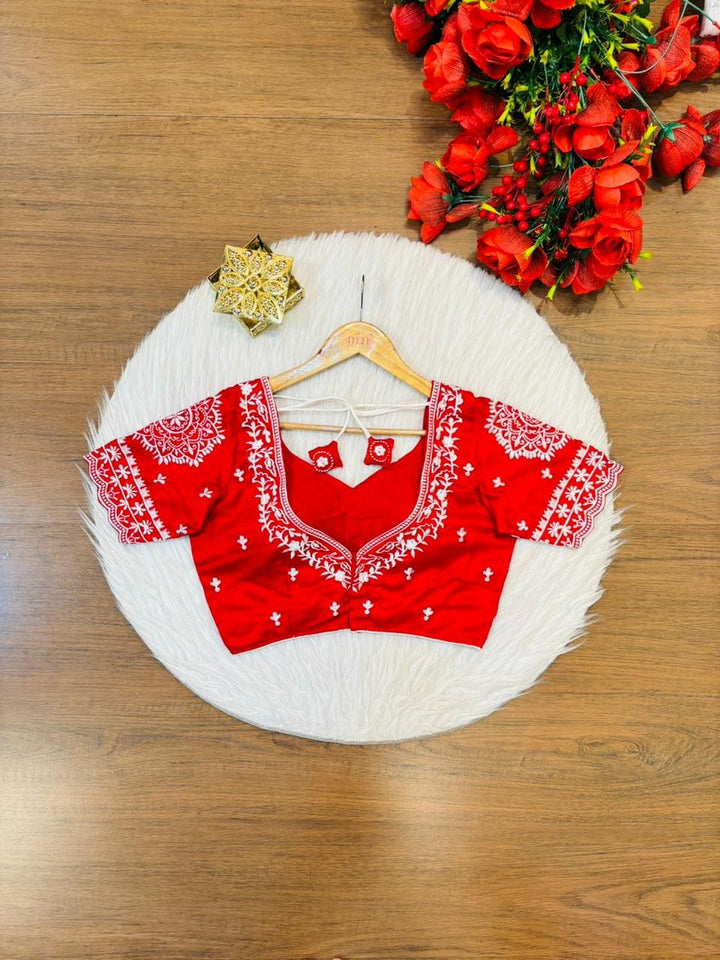 Disco Dust Designer Vichitra Silk Blouse