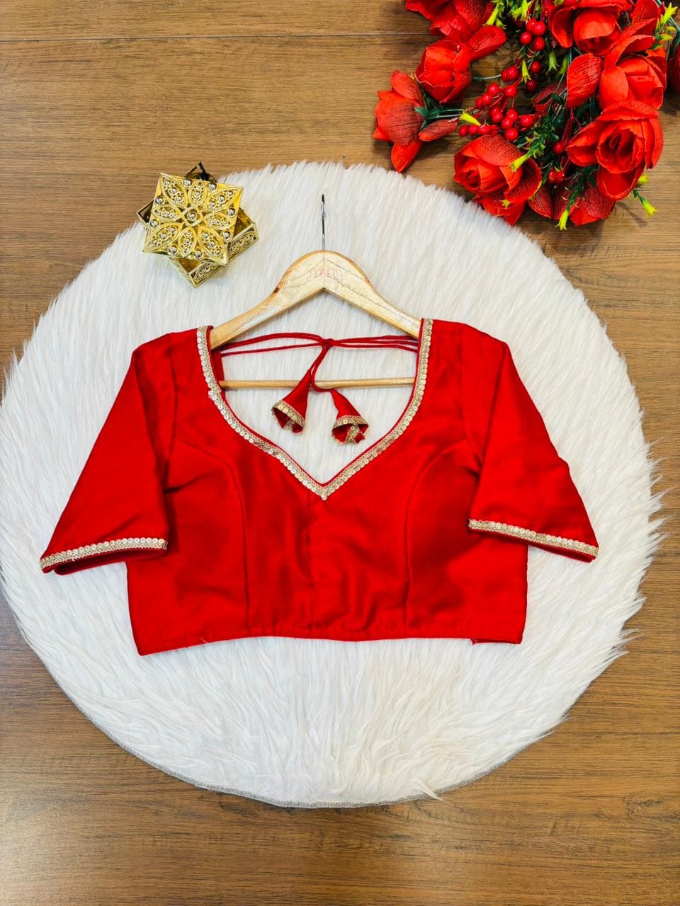 Flashline Designer Vichitra Silk Blouse