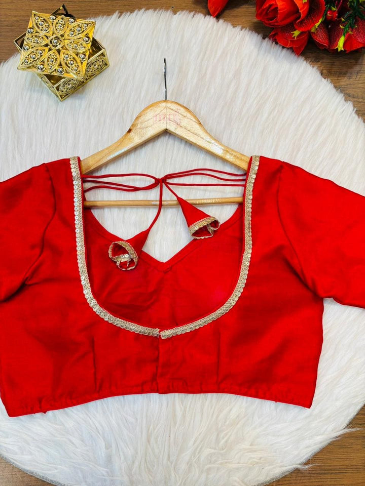 Flashline Designer Vichitra Silk Blouse