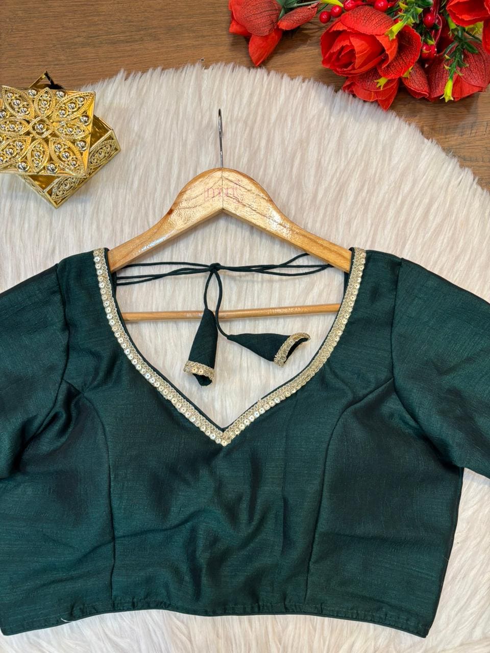 Flashline Designer Vichitra Silk Blouse