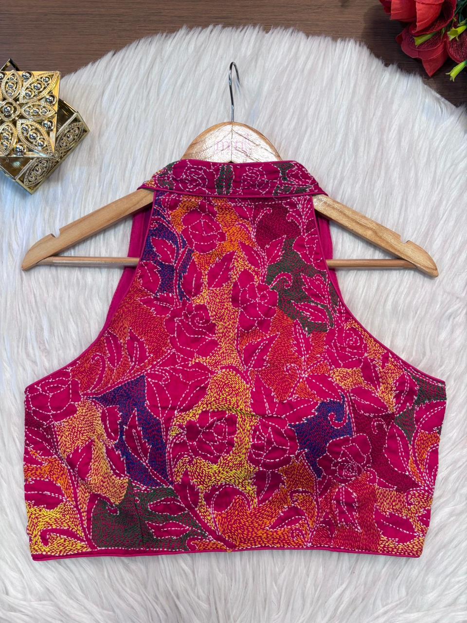 Queen Bee Kantha Stitch Blouse