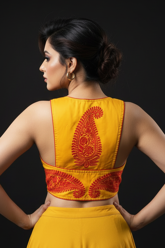 Sui Rekha Bridal Silk Blouse