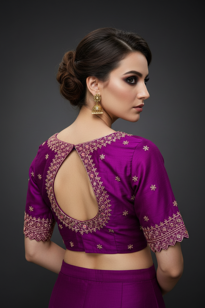 Each Stitch Designer Cotton Silk Blouse