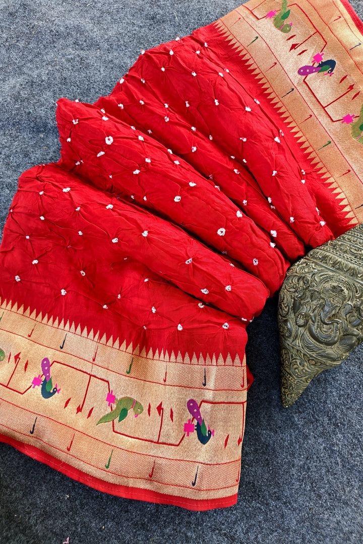 Golden Essence Paithani Silk Saree