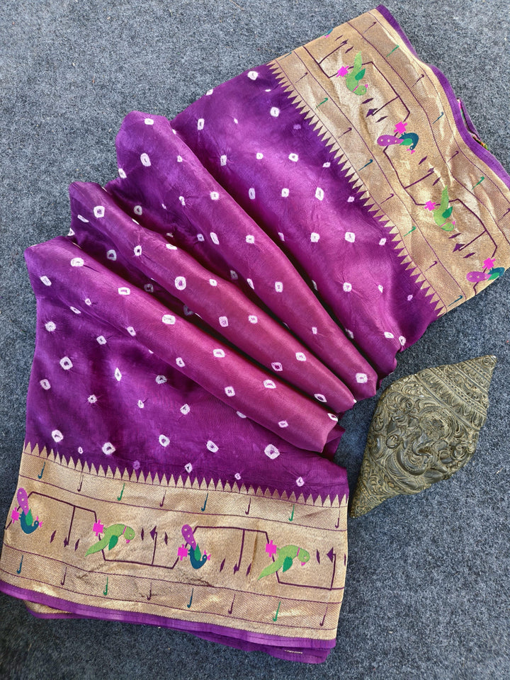 Golden Essence Paithani Silk Saree