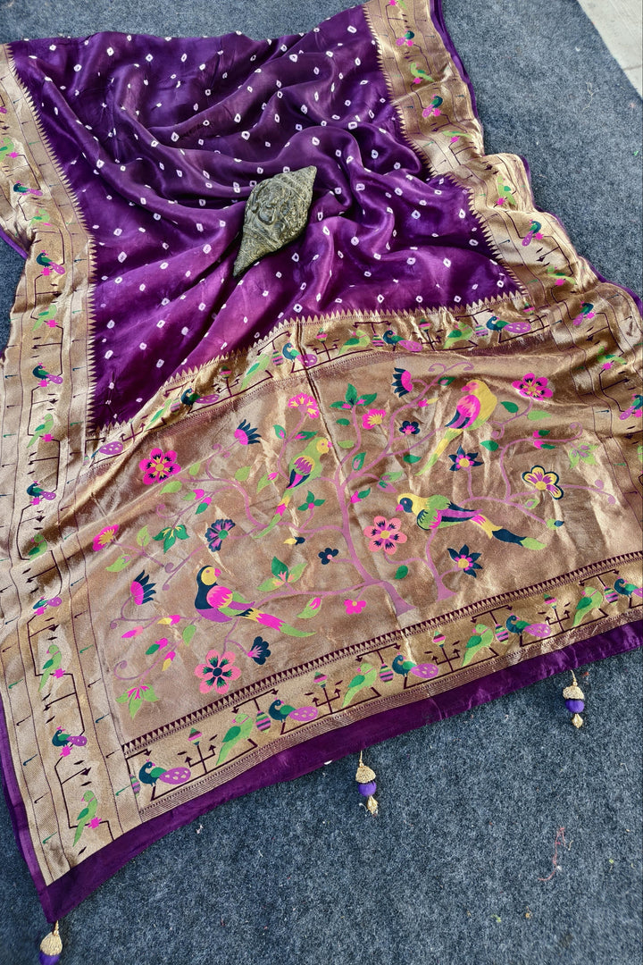 Golden Essence Paithani Silk Saree