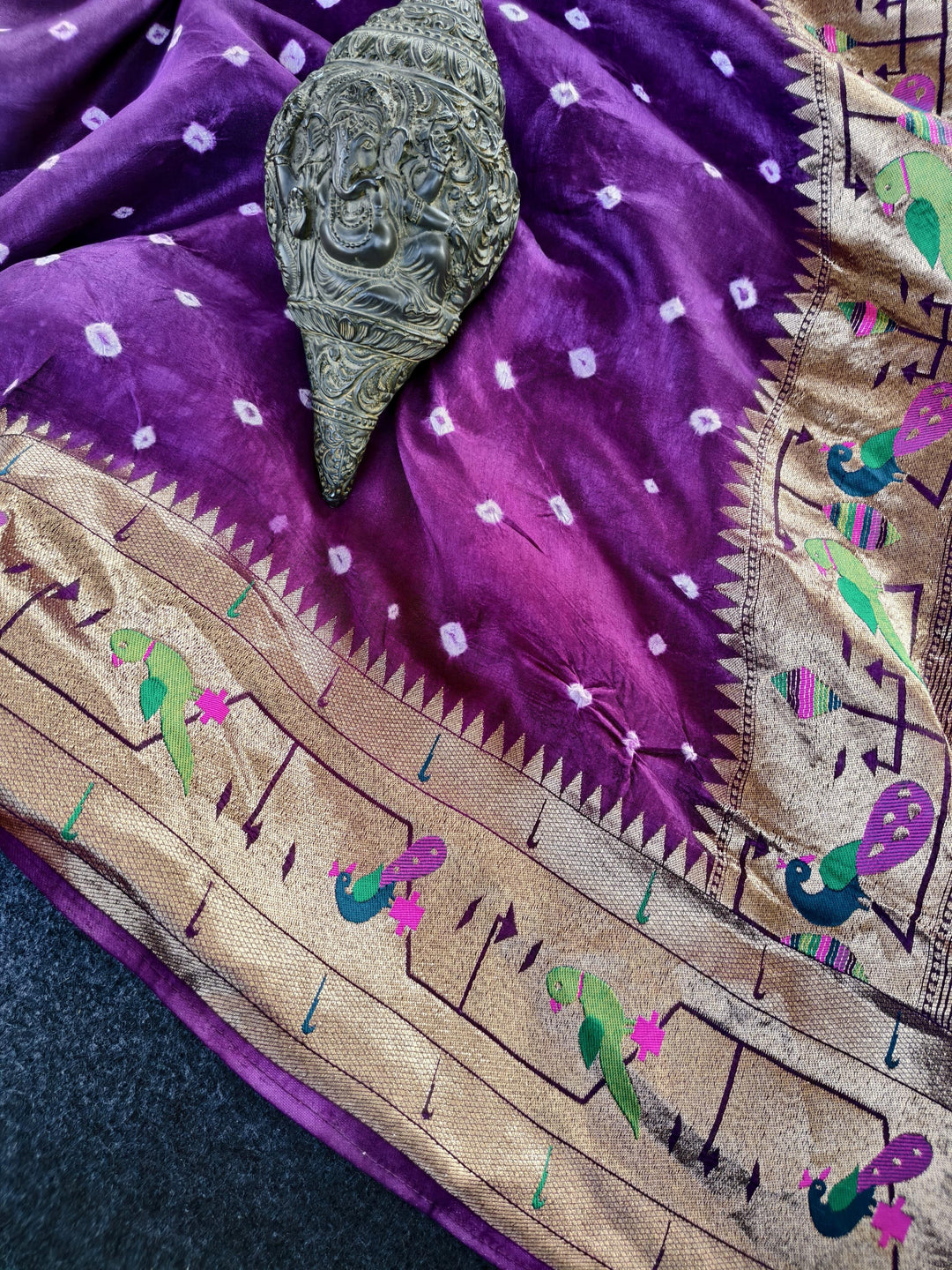 Golden Essence Paithani Silk Saree