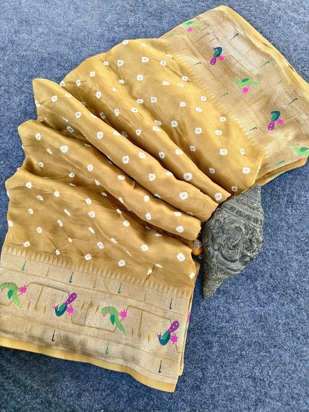 Golden Essence Paithani Silk Saree