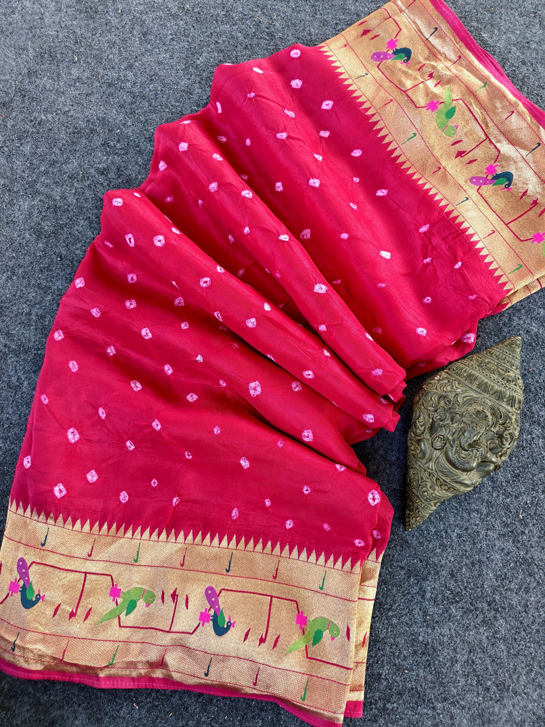 Golden Essence Paithani Silk Saree