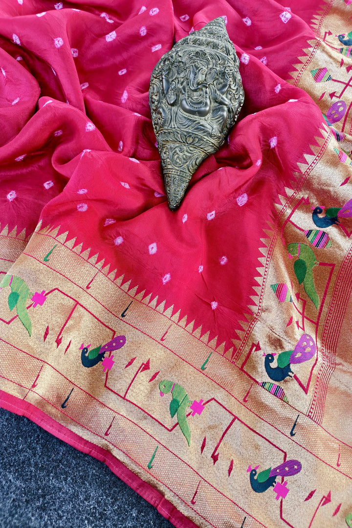 Golden Essence Paithani Silk Saree