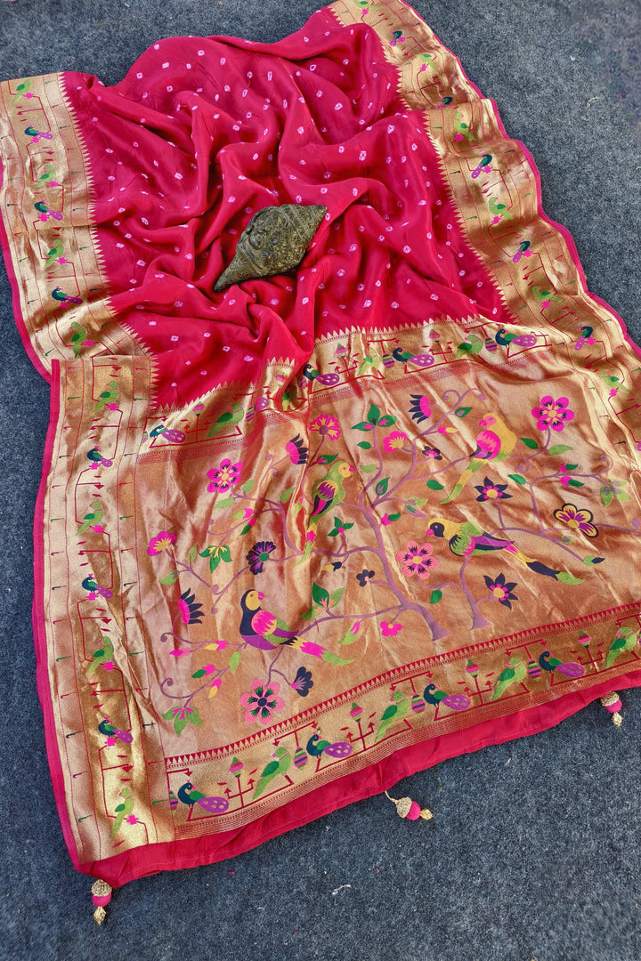 Golden Essence Paithani Silk Saree