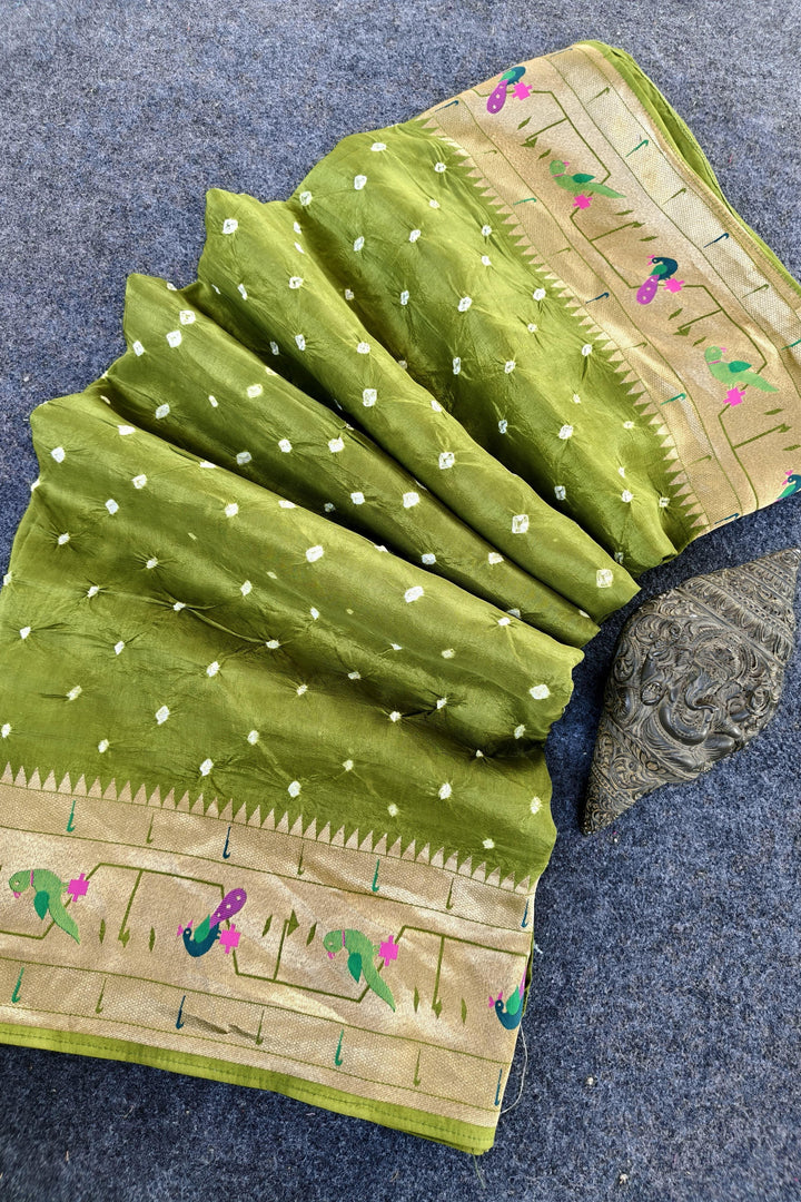 Golden Essence Paithani Silk Saree