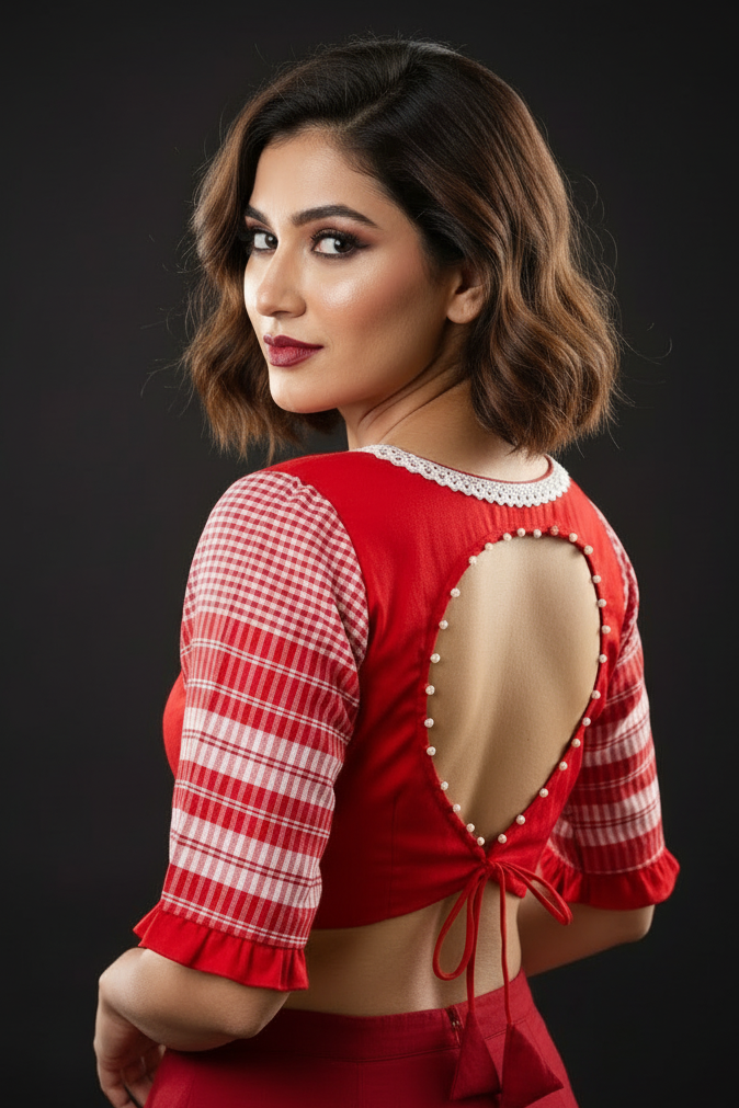 Bihu Rani-Gamcha Designer Blouse