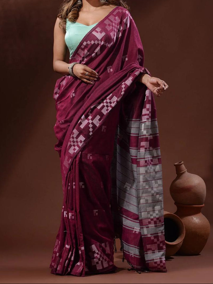 Mrinalini Khadi Cotton Saree