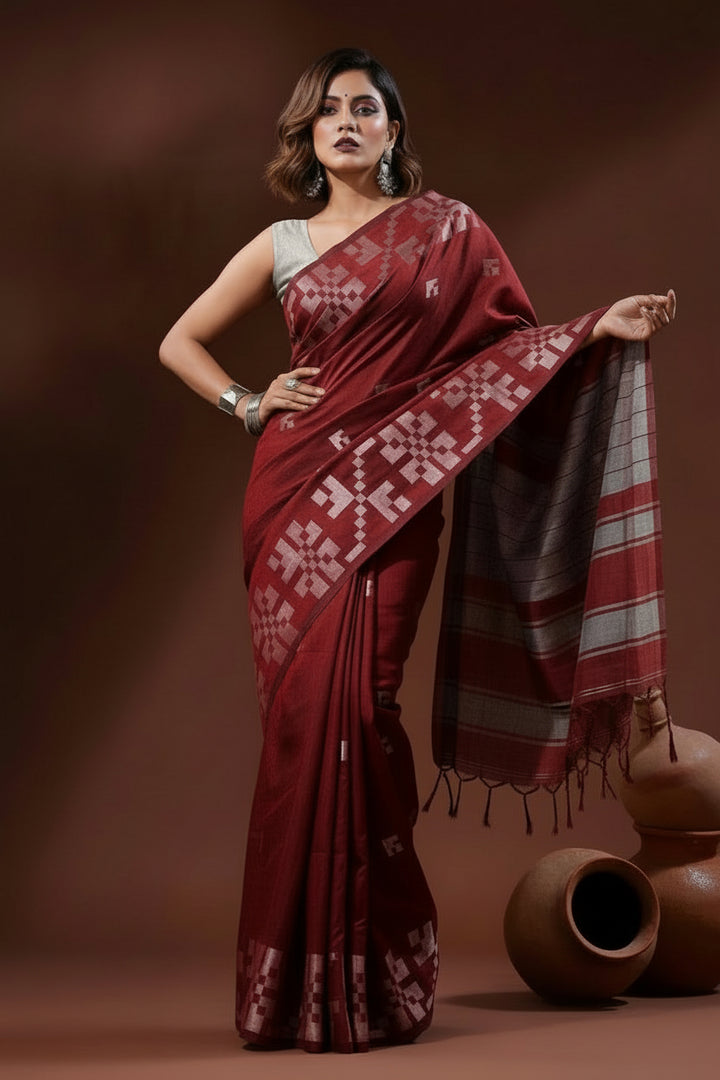 Mrinalini Khadi Cotton Saree