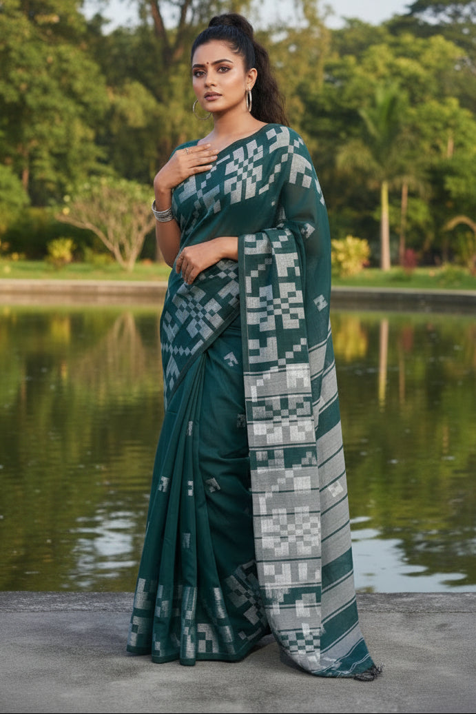 Mrinalini Khadi Cotton Saree