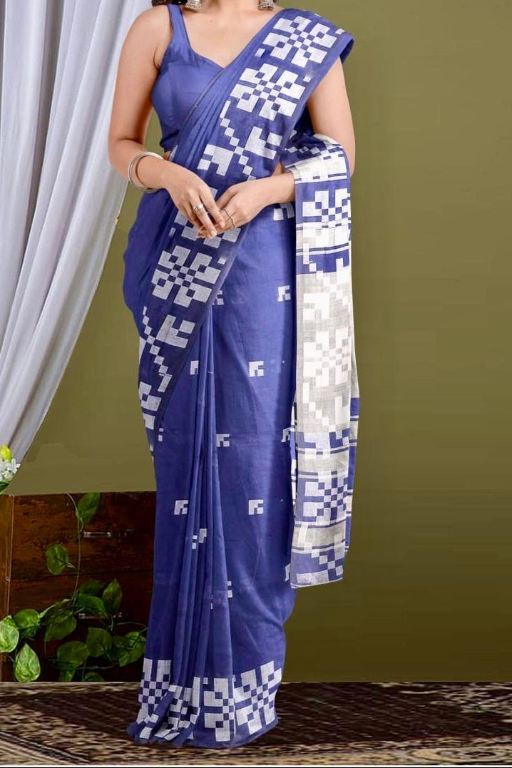 Mrinalini Khadi Cotton Saree