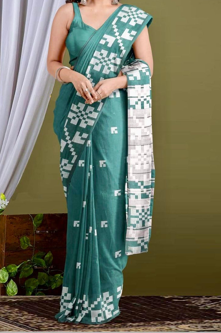 Mrinalini Khadi Cotton Saree