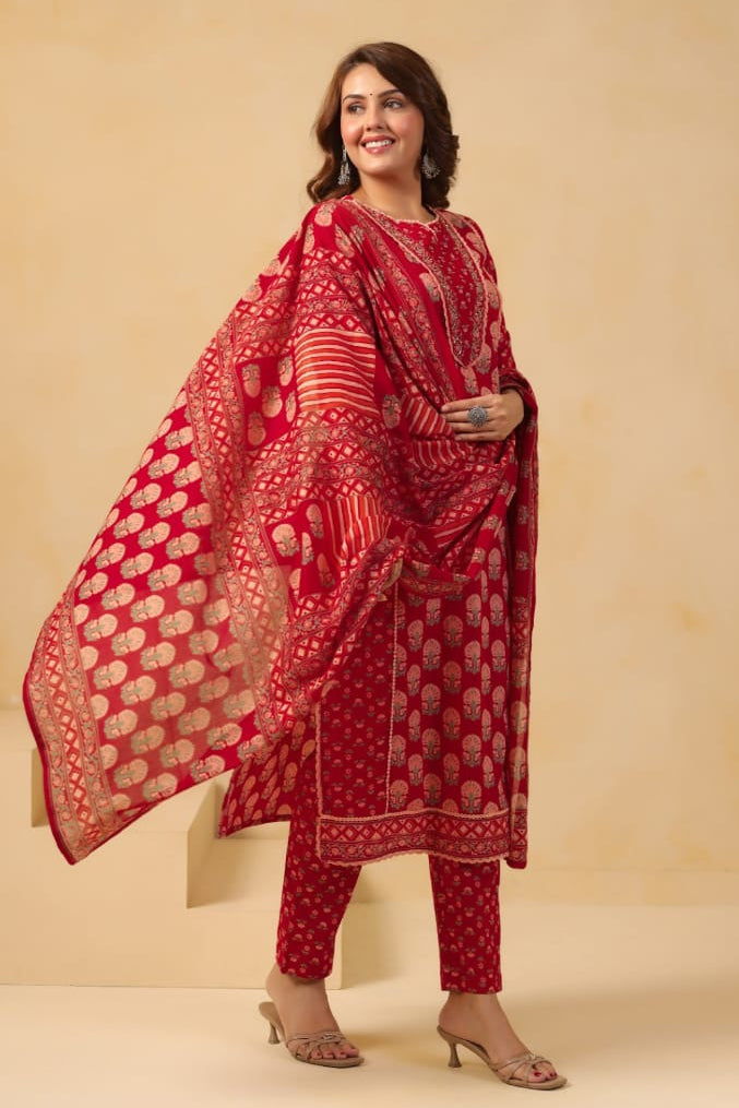 Daily Charm Designer Cotton Suit Set