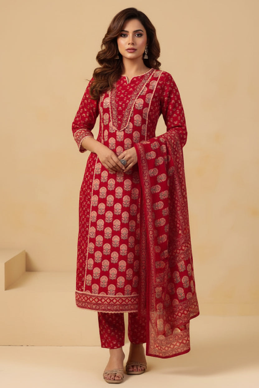 Daily Charm Designer Cotton Suit Set