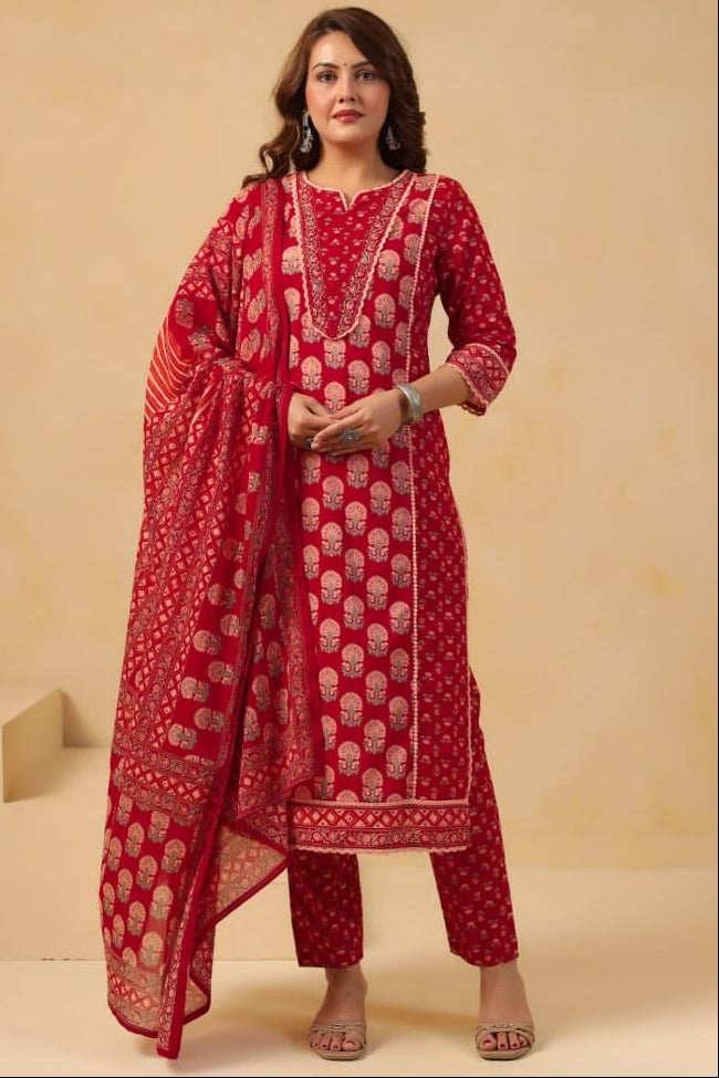 Daily Charm Designer Cotton Suit Set