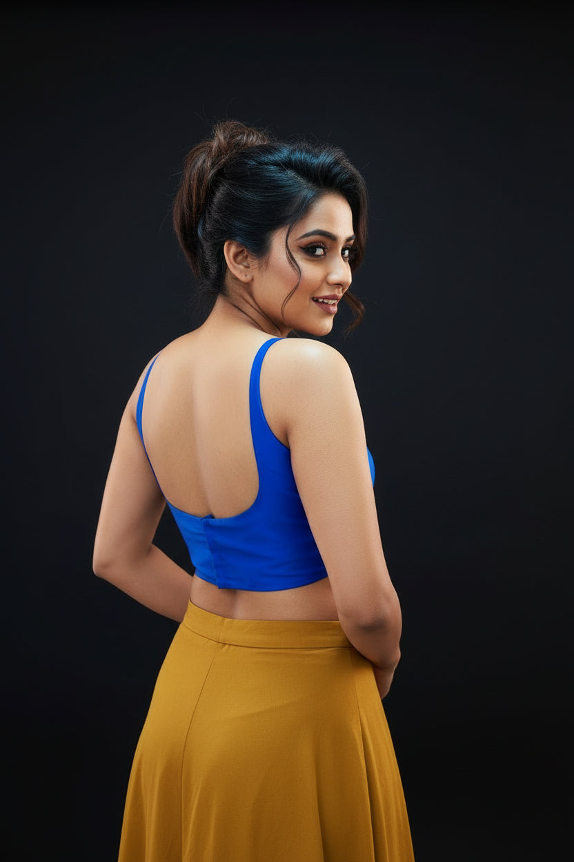 The Bonedi Baddie - Solid Fancy Designer Blouse