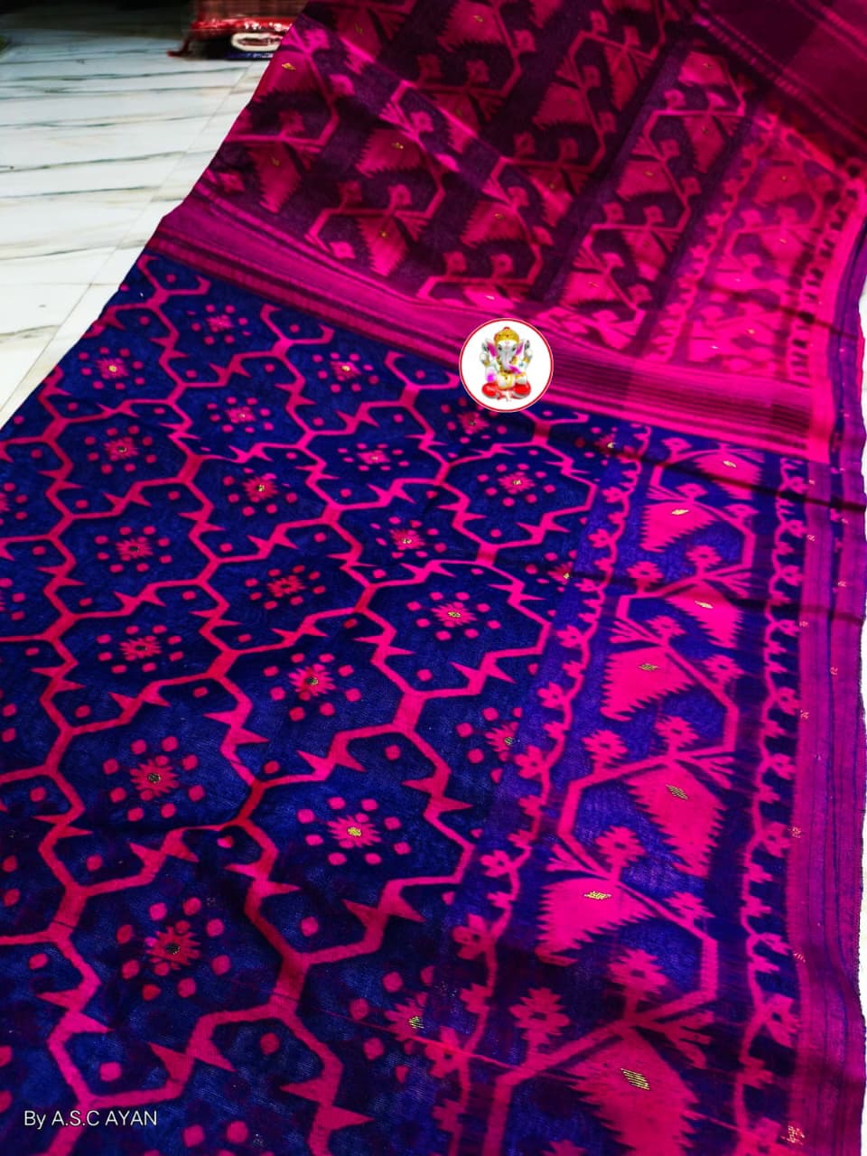 Dhruvatara Dhakai Jamdani Saree