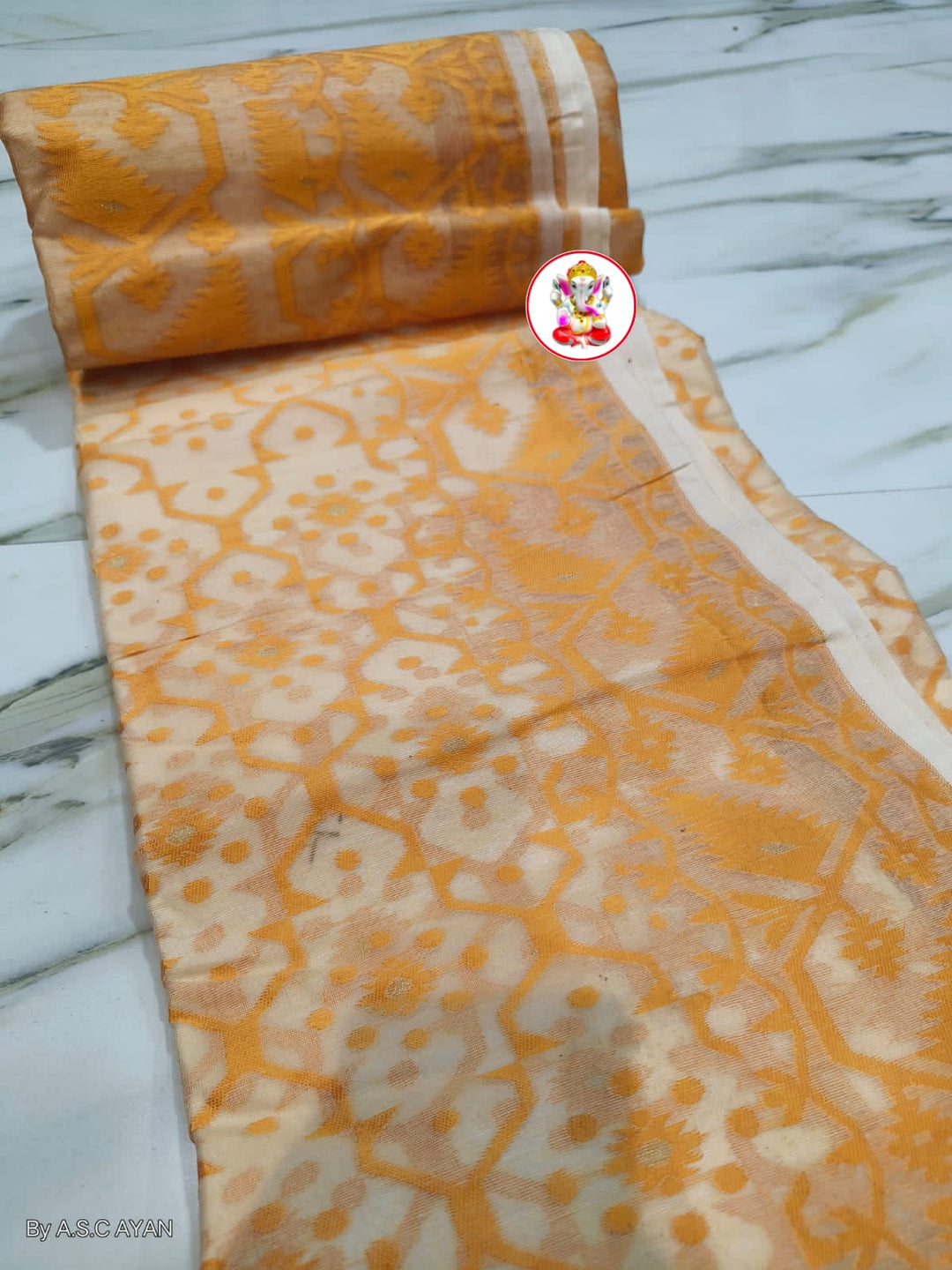 Dhruva tara Dhakai Jamdani Saree