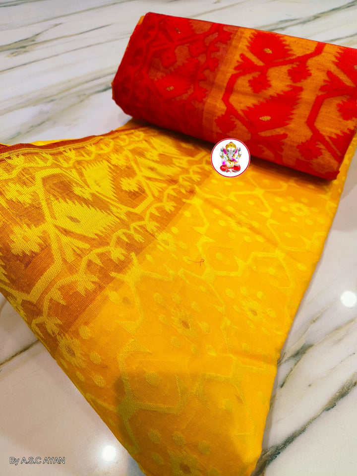 Dhruva tara Dhakai Jamdani Saree