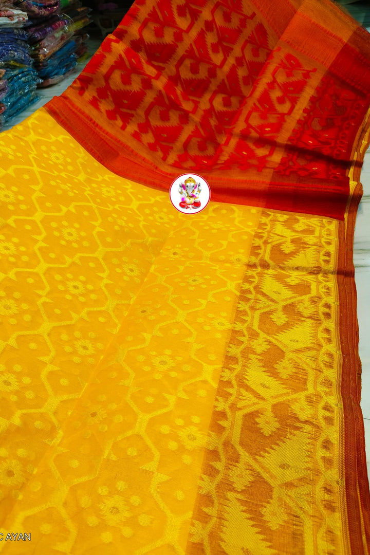 Dhruva tara Dhakai Jamdani Saree