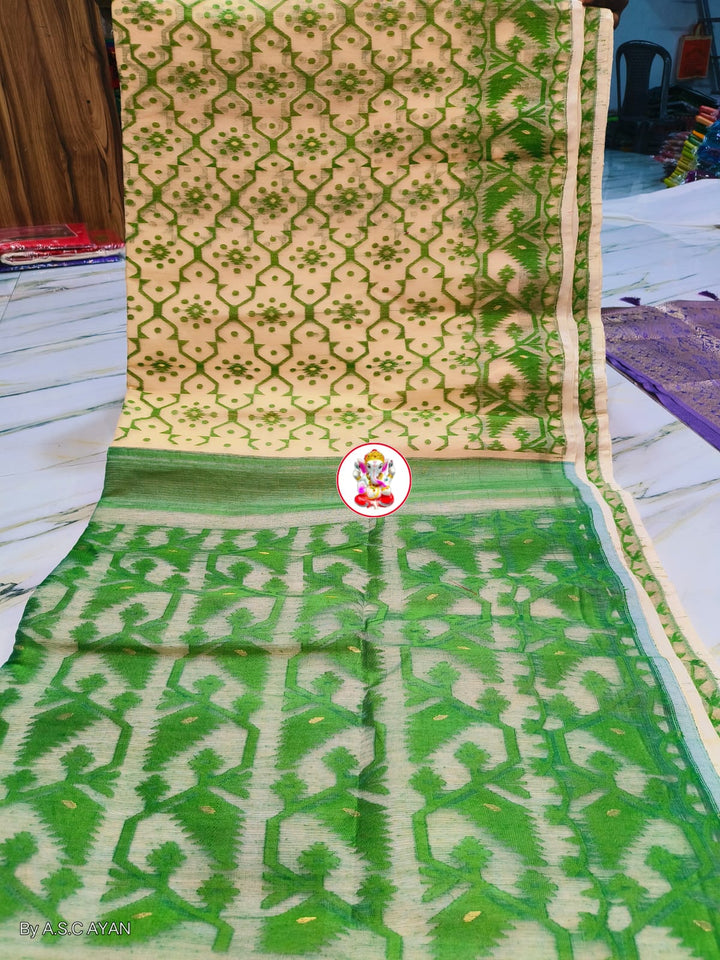 Dhruva tara Dhakai Jamdani Saree