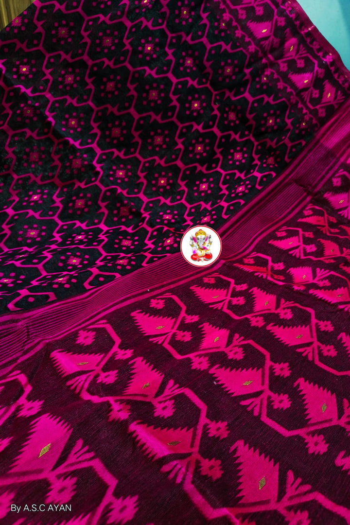Dhruva tara Dhakai Jamdani Saree
