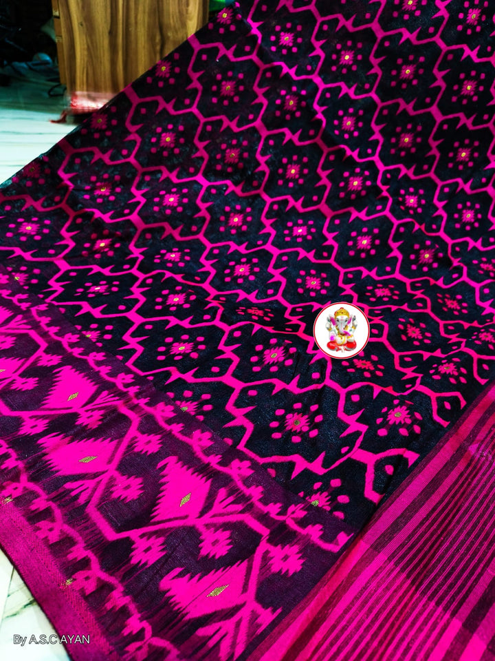 Dhruva tara Dhakai Jamdani Saree
