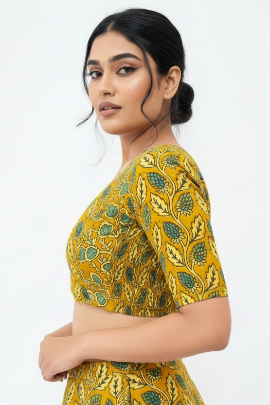 New Smoky Stretchable Ajrakh Blouse