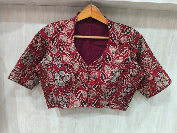 New Smoky Stretchable Ajrakh Blouse