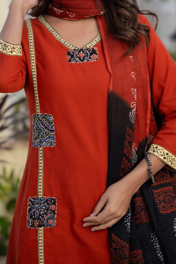 Scarlet Grace Cotton Kurti Set
