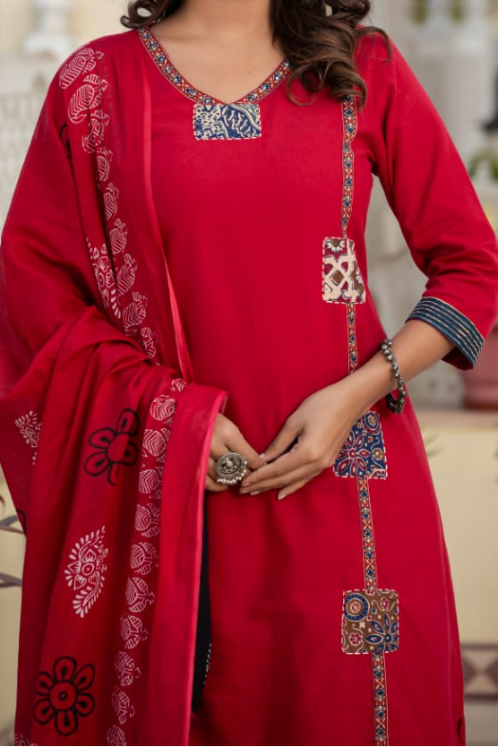 Scarlet Grace Cotton Kurti Set