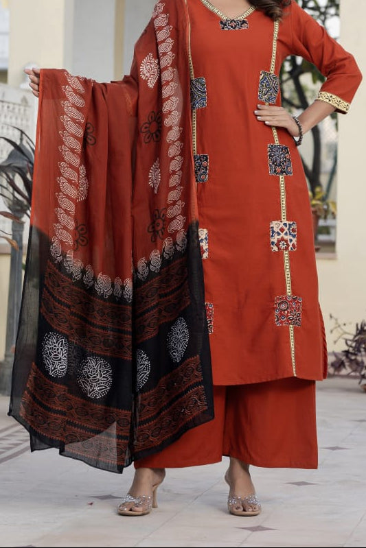 Scarlet Grace Cotton Kurti Set