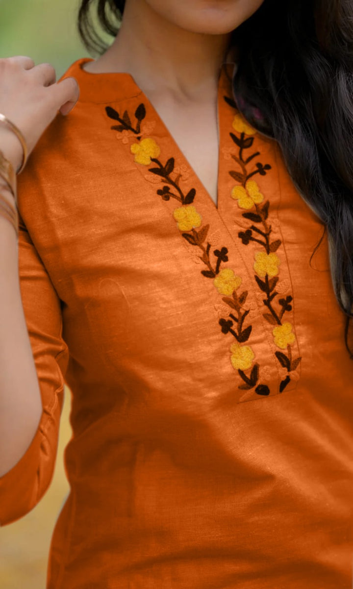 Moonlit Elegance Cotton Kurti Set