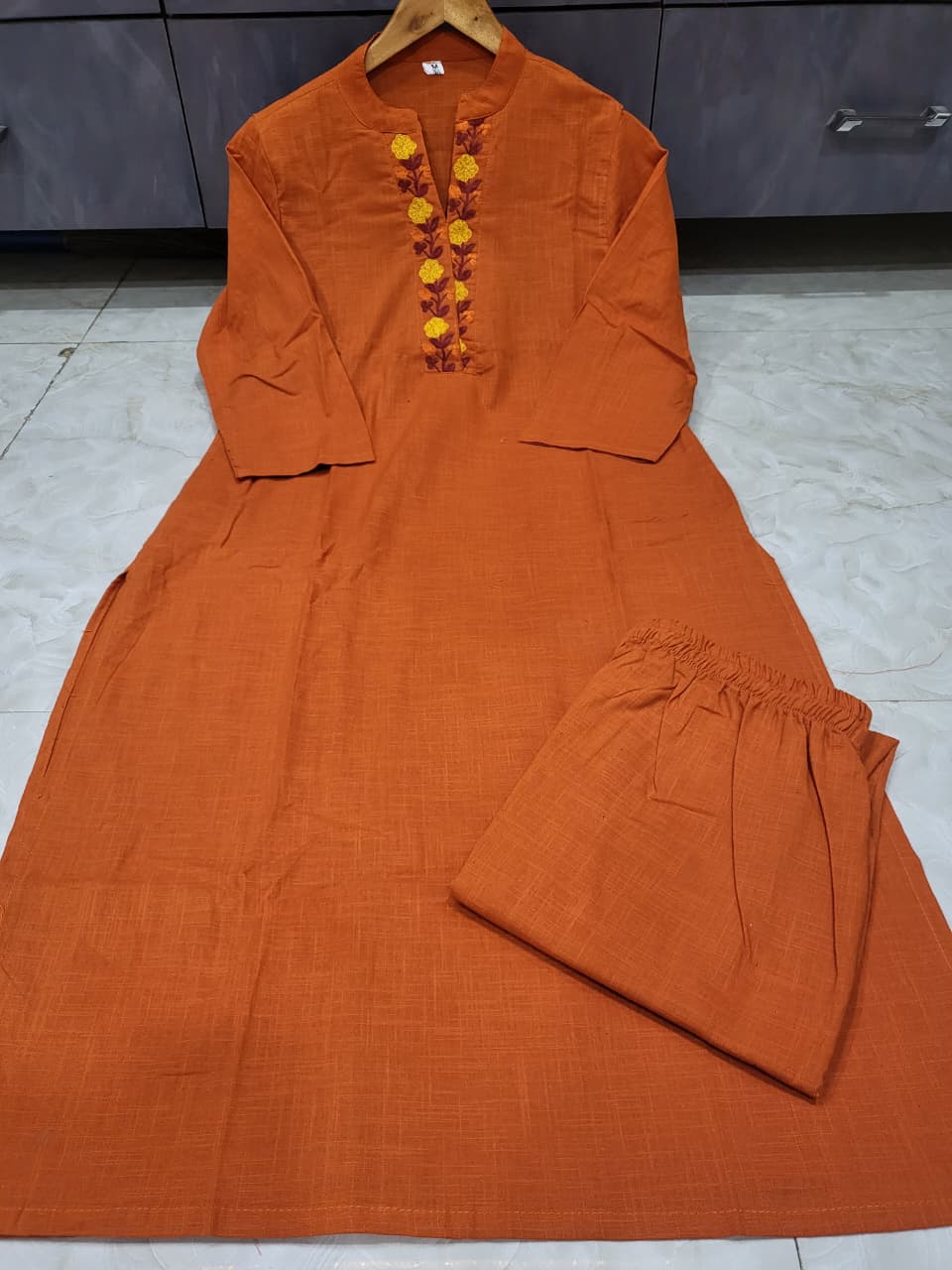 Moonlit Elegance Cotton Kurti Set