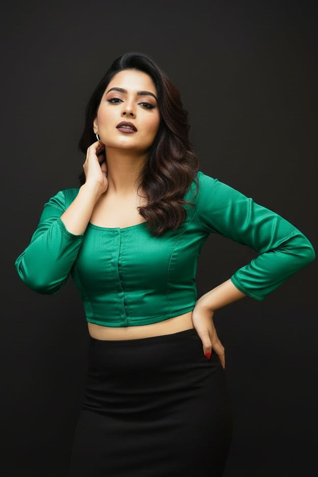 Solid Trends-Fancy Designer Blouse